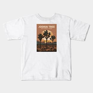 Joshua Tree National Park Retro Sunset Kids T-Shirt